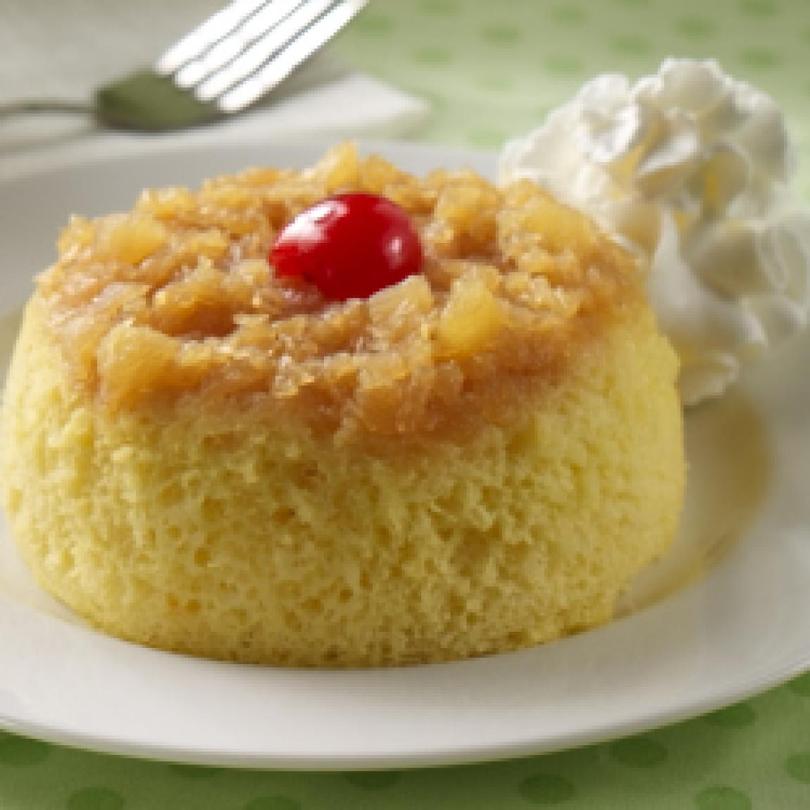 Crushed Pineapple Upside Down Cake
 Pineapple Upside Down Mug Cakes Recipe