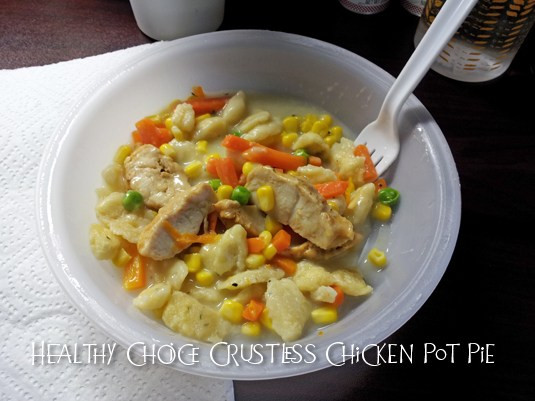 Crustless Chicken Pot Pie
 Chew & Review Healthy Choice Crustless Chicken Pot Pie