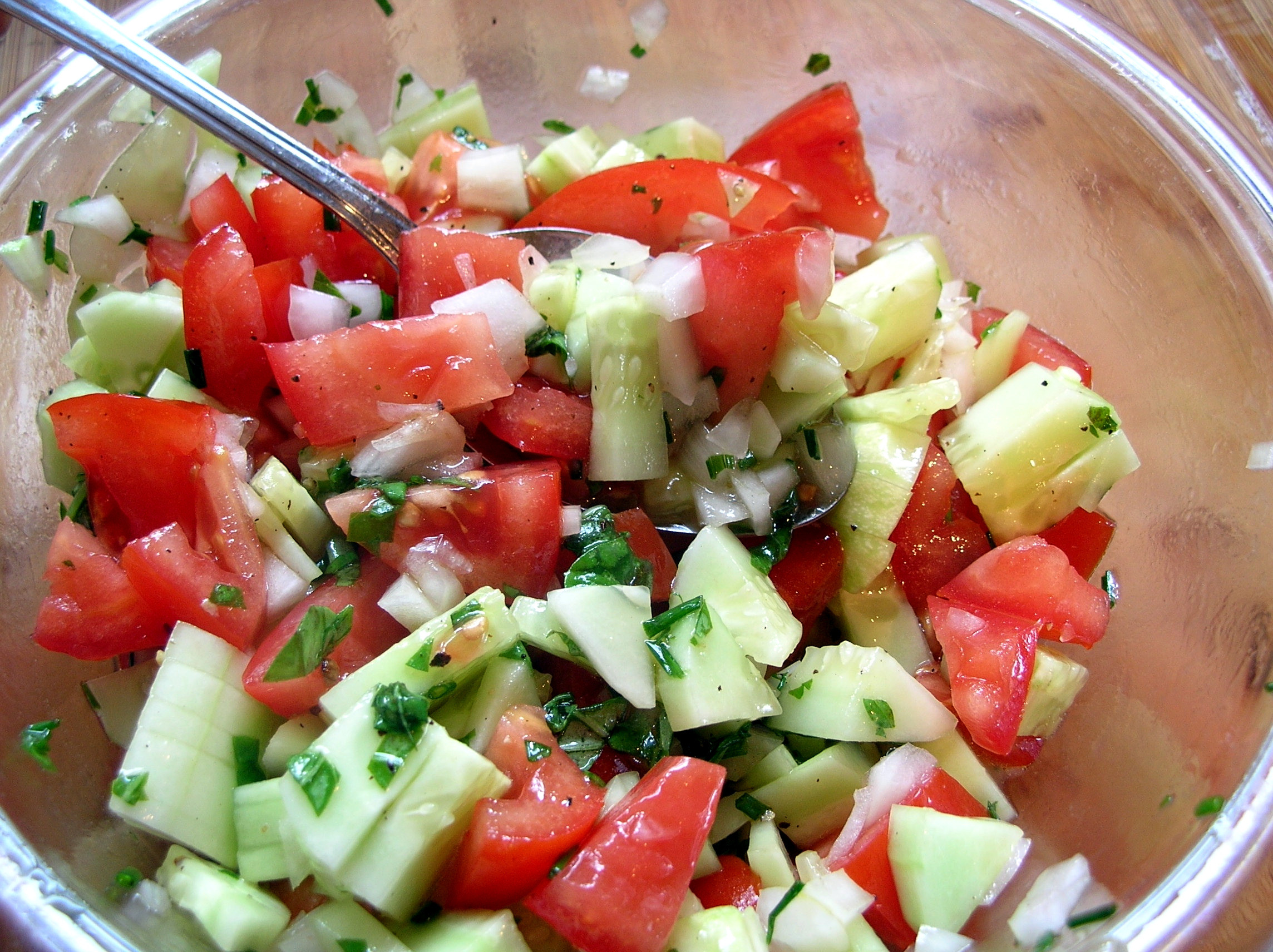 Cucumber Onion Tomato Salad
 Tomato Cucumber Salad