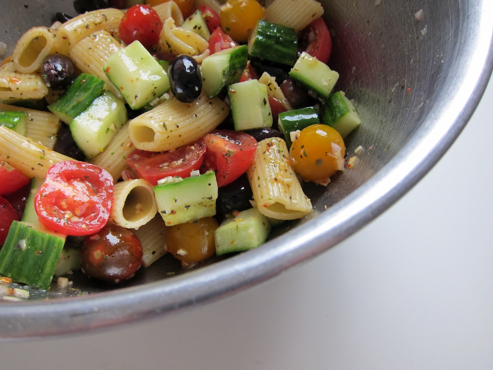 Cucumber Pasta Salad
 Ve arian Detective The Case of Tomato Cucumber Pasta Salad