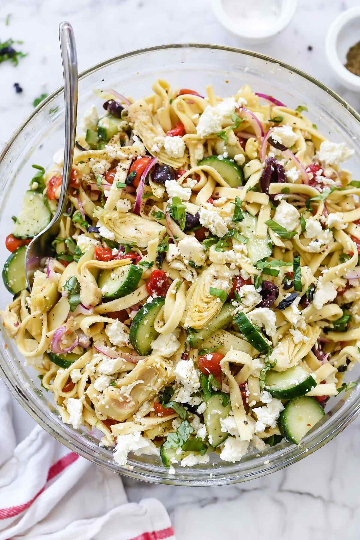 Cucumber Pasta Salad
 cucumber pasta salad