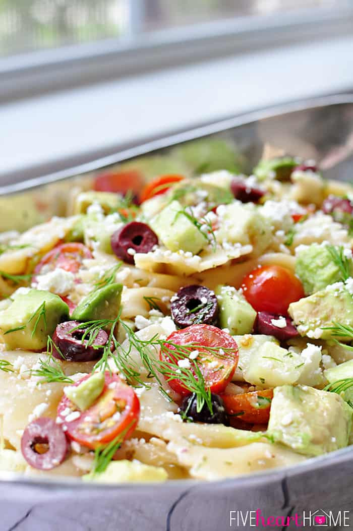 Cucumber Pasta Salad
 just fresh cucumber dill pasta salad