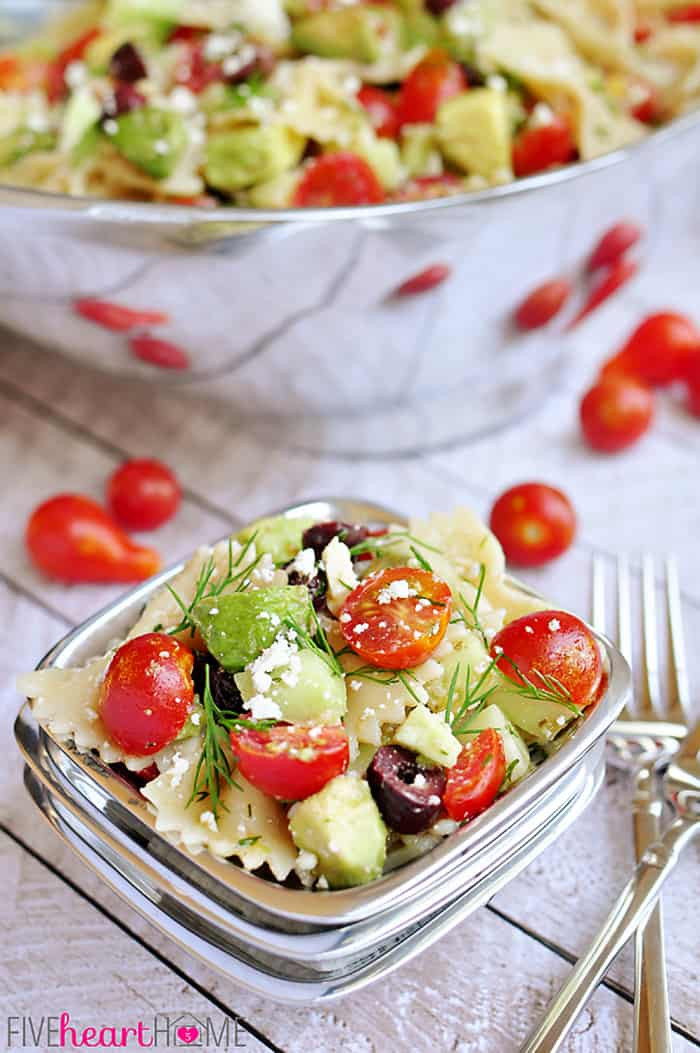 Cucumber Pasta Salad
 Tomato Cucumber Pasta Salad with Avocado