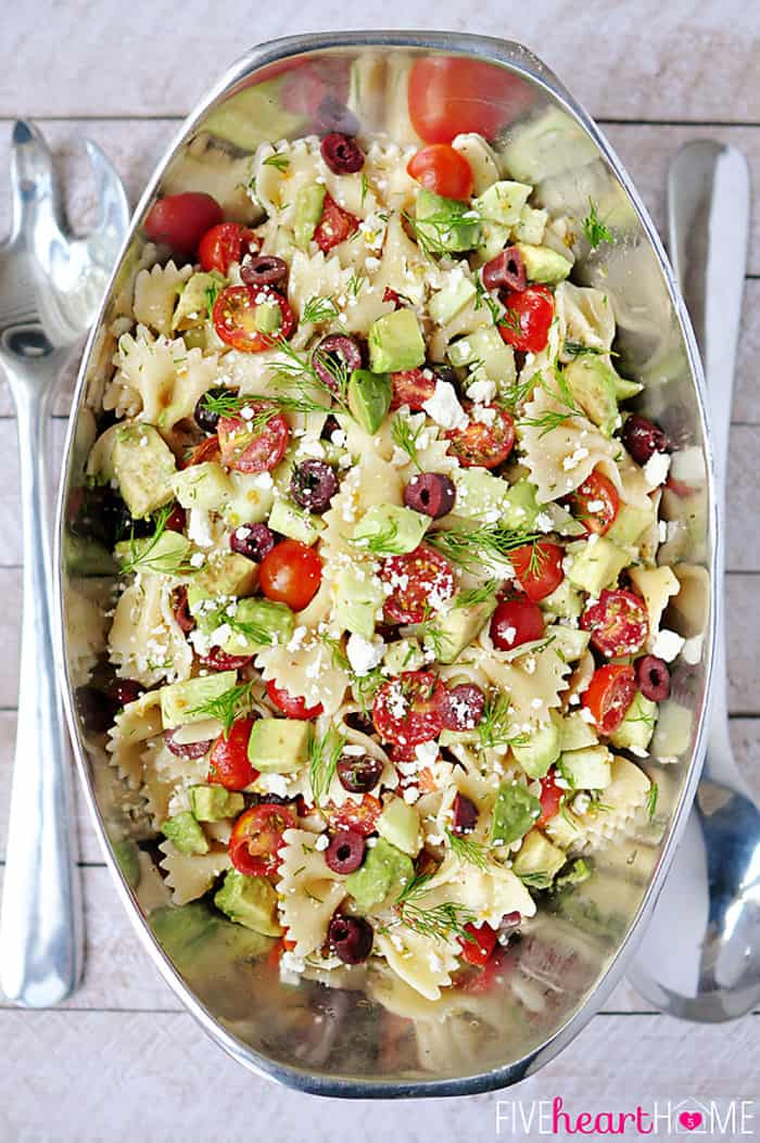 Cucumber Pasta Salad
 Tomato Cucumber Pasta Salad with Avocado