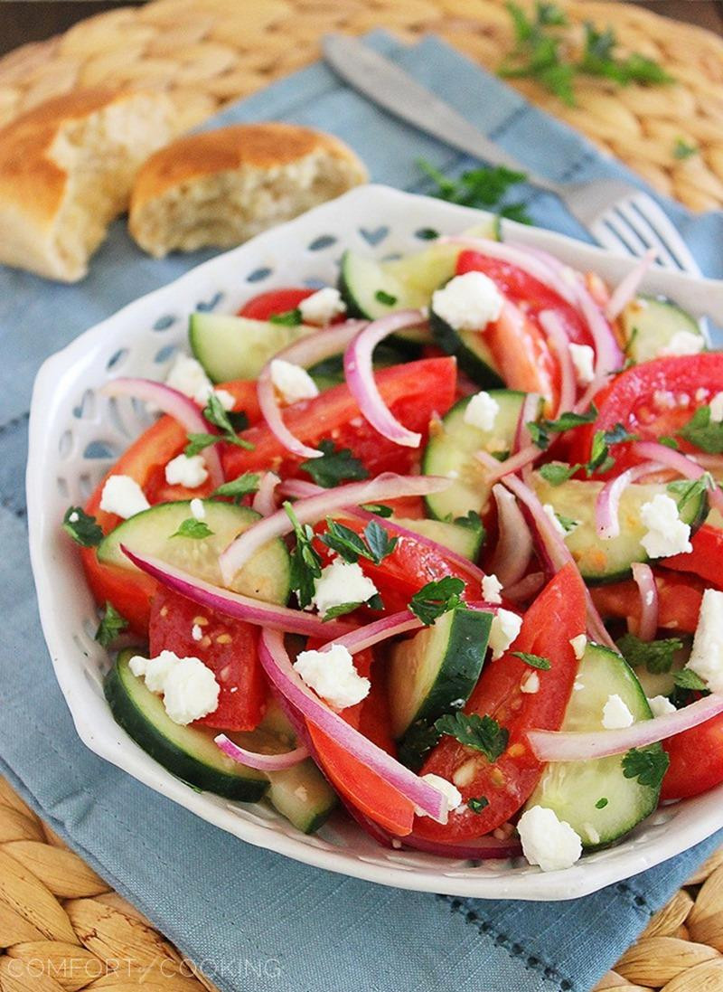 Cucumber Tomato Onion Salad
 Easy Tomato Cucumber and Red ion Salad