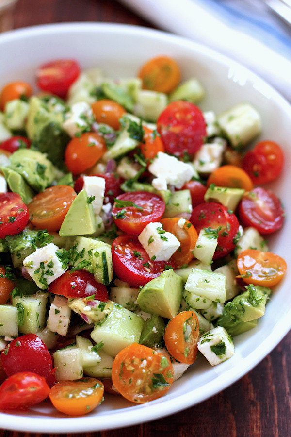 Cucumber Tomato Salad Recipe
 Tomato cucumber avocado salad Green Valley Kitchen