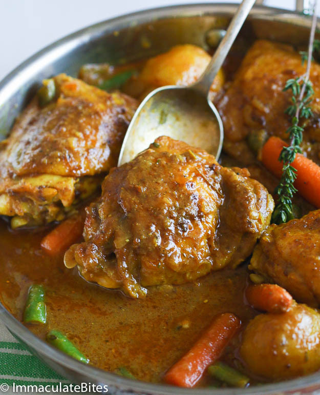 Curried Chicken Thighs
 Slow Cooker Jamaican Curry Chicken Immaculate Bites