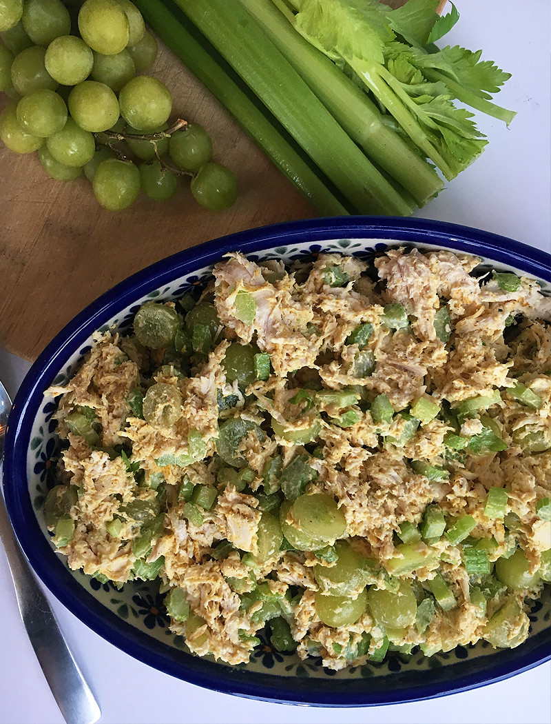 Curry Chicken Salad With Grapes
 curry chicken salad with grapes and celery Fit Mama Real