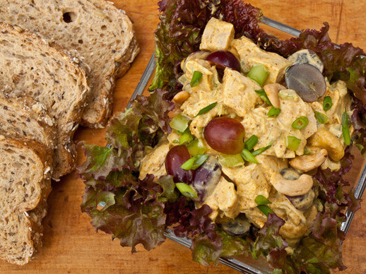 Curry Chicken Salad With Grapes
 Curried Chicken Salad with Grapes and Cashews