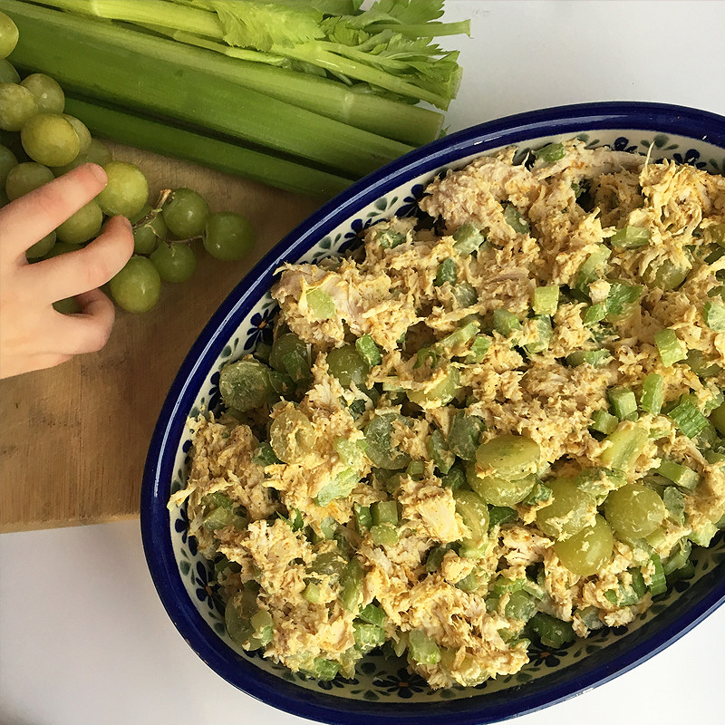 Curry Chicken Salad With Grapes
 curry chicken salad with grapes and celery Fit Mama Real