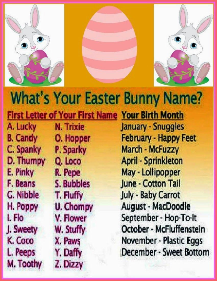 Cute Dessert Names
 Whats Your Bunny Name s and for