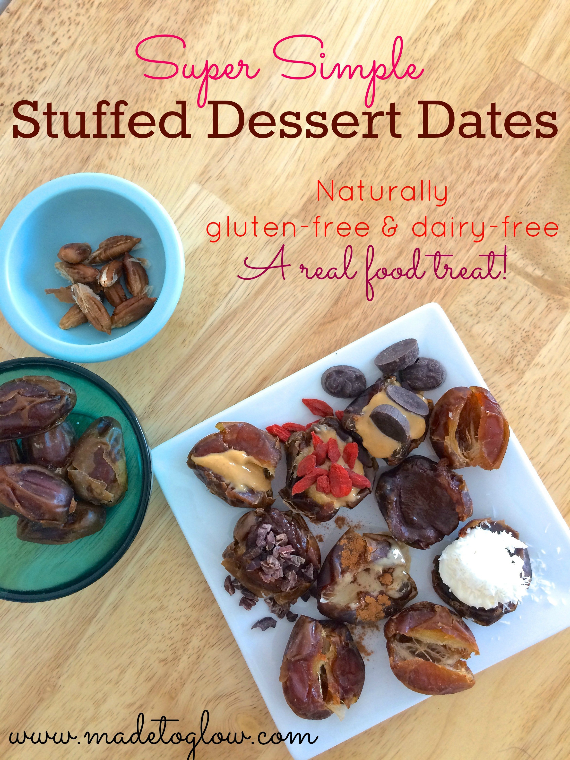 Dairy And Gluten Free Desserts
 Super Simple Stuffed Dessert Dates Gluten free and Dairy