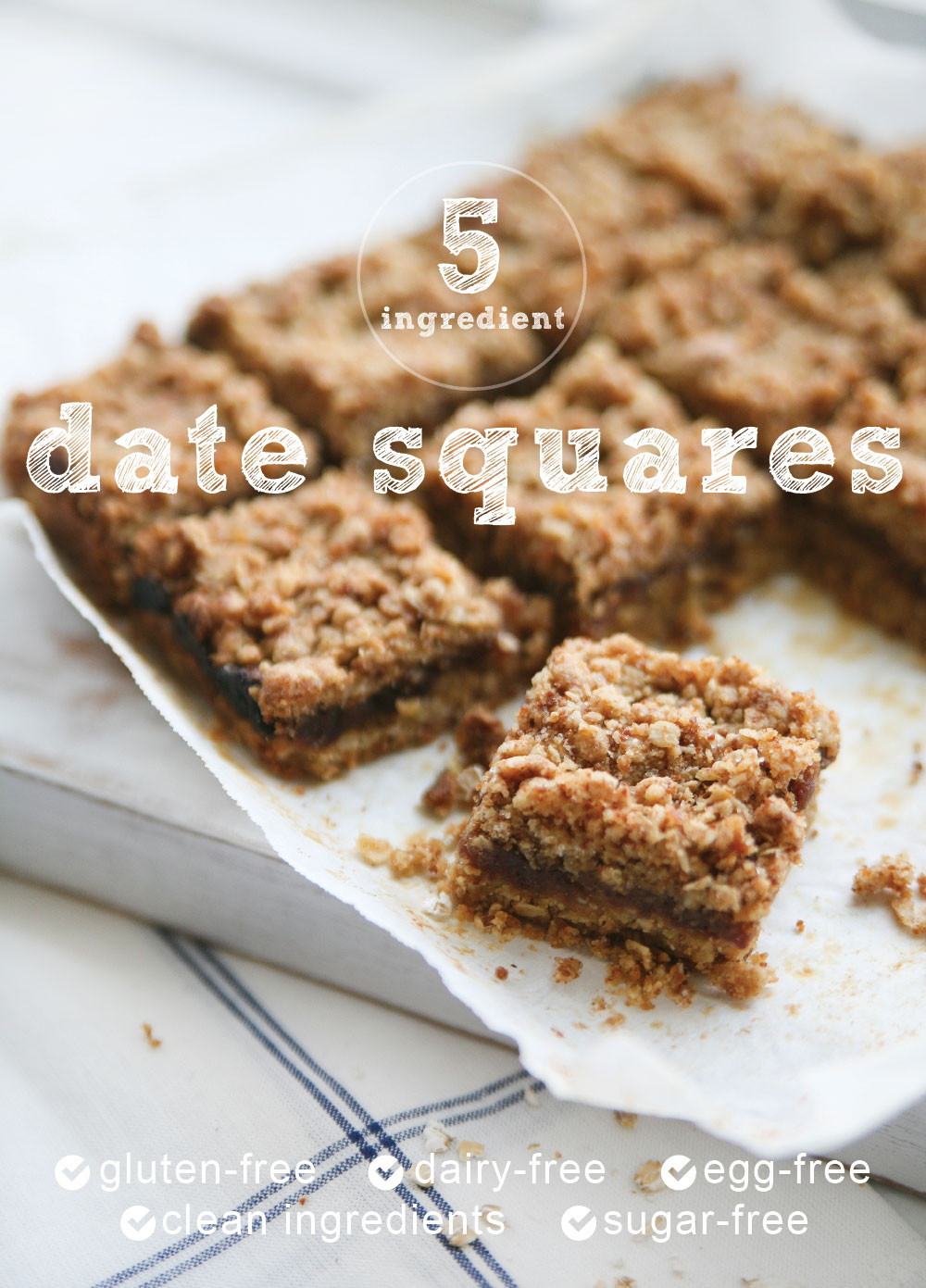 Dairy Free Gluten Free Recipes
 5 Ingre nt Gluten free Healthy Date Squares Pure Ella