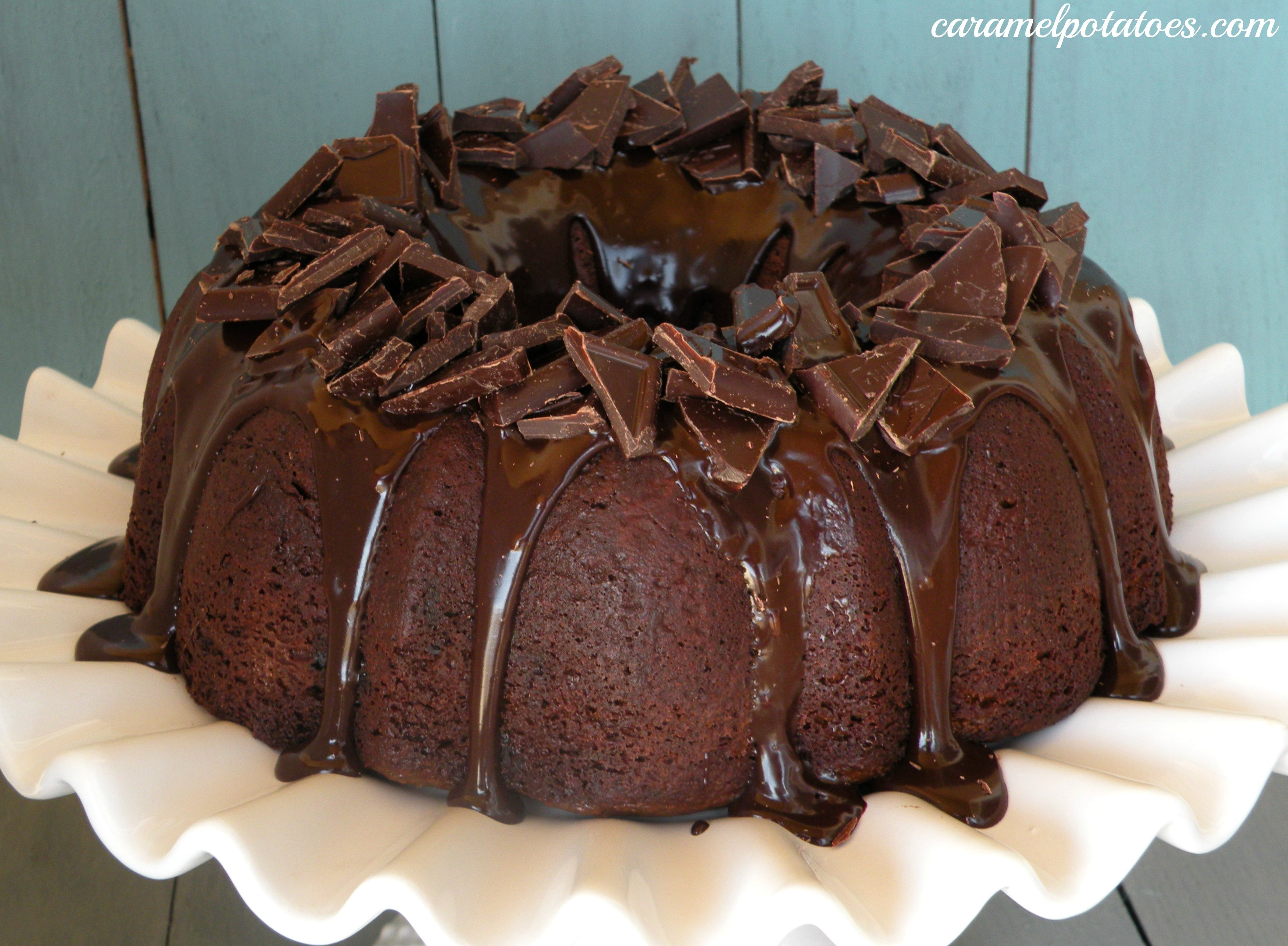 Dark Chocolate Cake
 Caramel Potatoes Dark Chocolate Chunk Cherry Cake