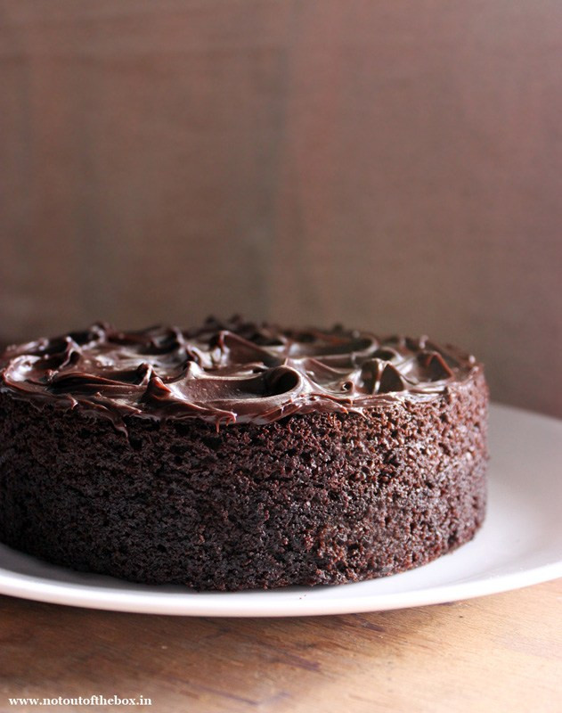 Dark Chocolate Cake
 Eggless Dark Chocolate Cake