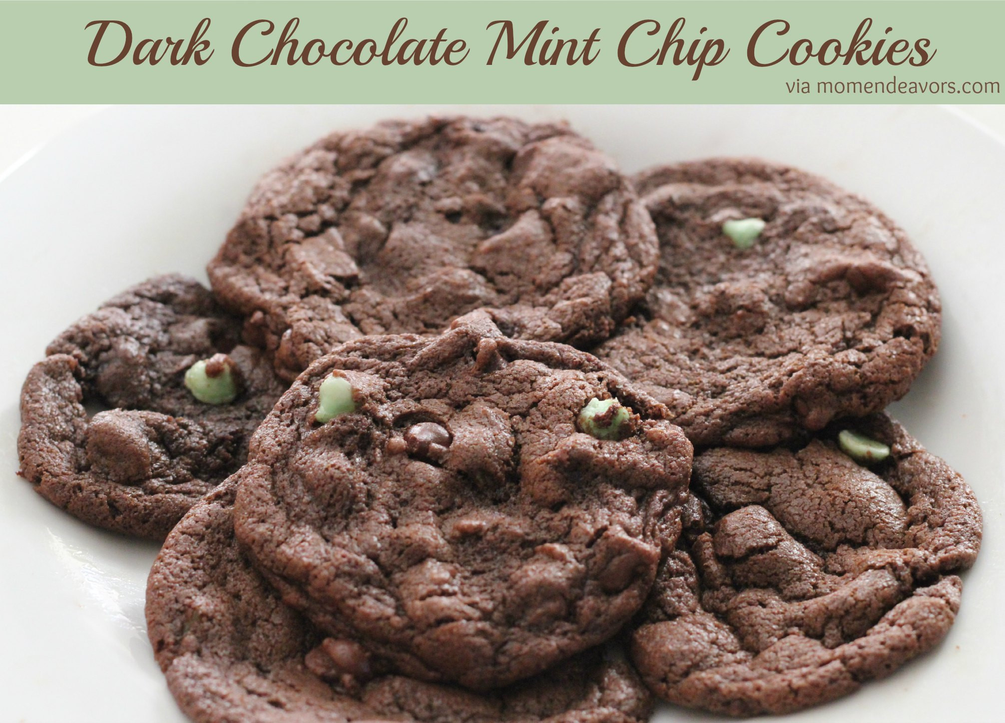 Dark Chocolate Chip Cookies
 Dark Chocolate Mint Chip Cookies