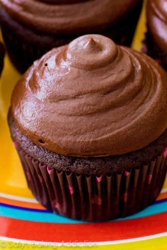 Dark Chocolate Cupcakes
 Death by Chocolate Cupcakes Sallys Baking Addiction