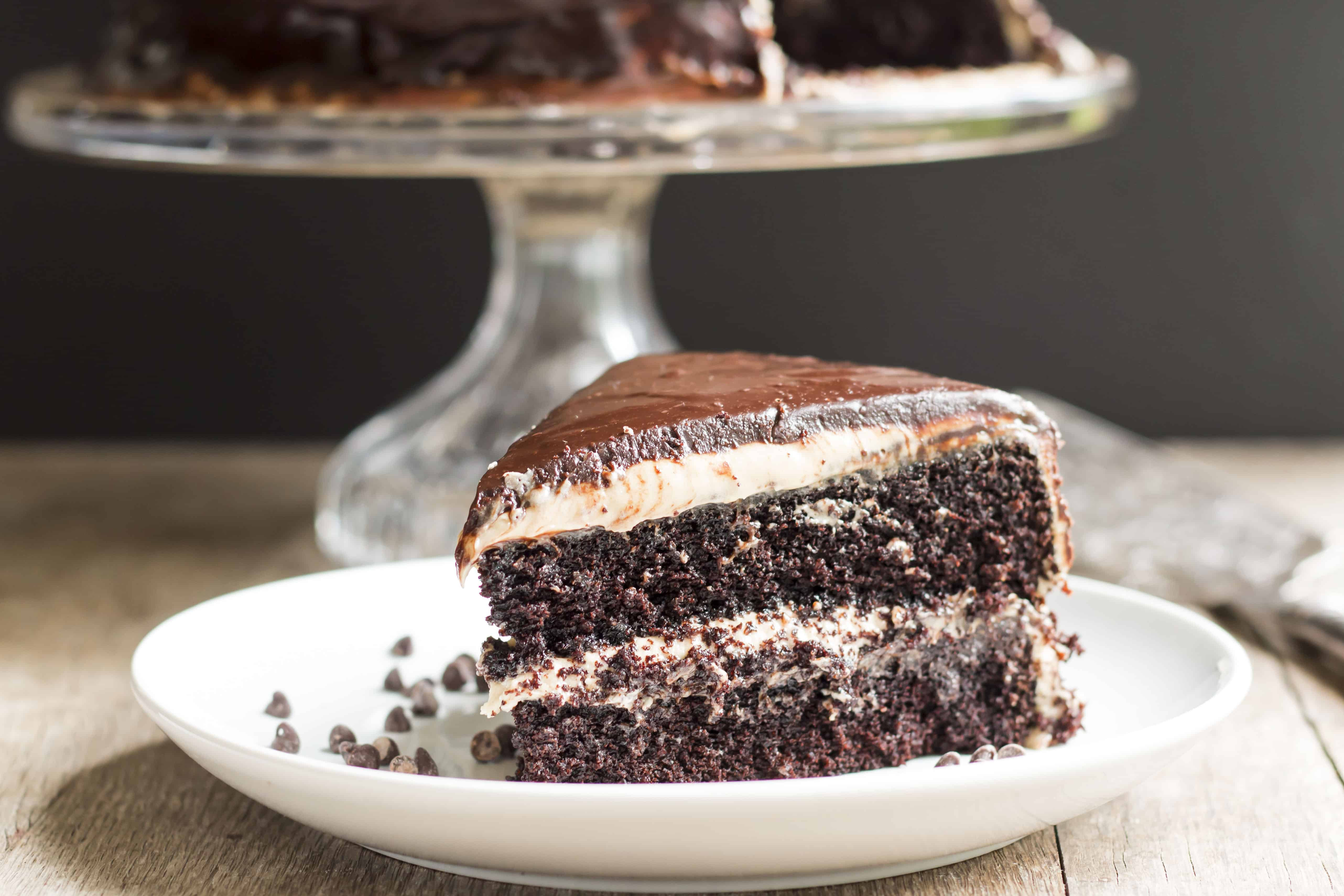 Dark Chocolate Desserts
 Gluten Free Dark Chocolate Cake with Peanut Butter Frosting