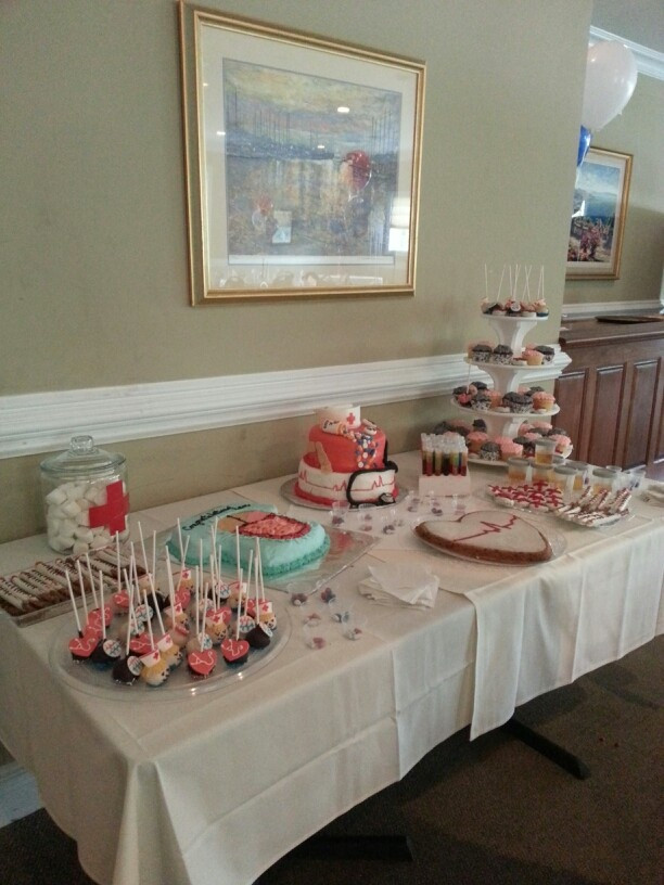 Daughter For Dessert 6
 Dessert table for my daughter s nursing graduation party