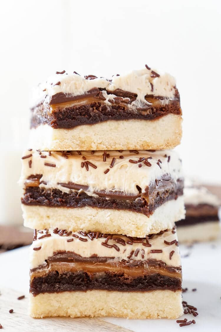 Decadent Dessert Bar
 5 Layer Billionaire Bars Dessert Recipe Sugar & Soul