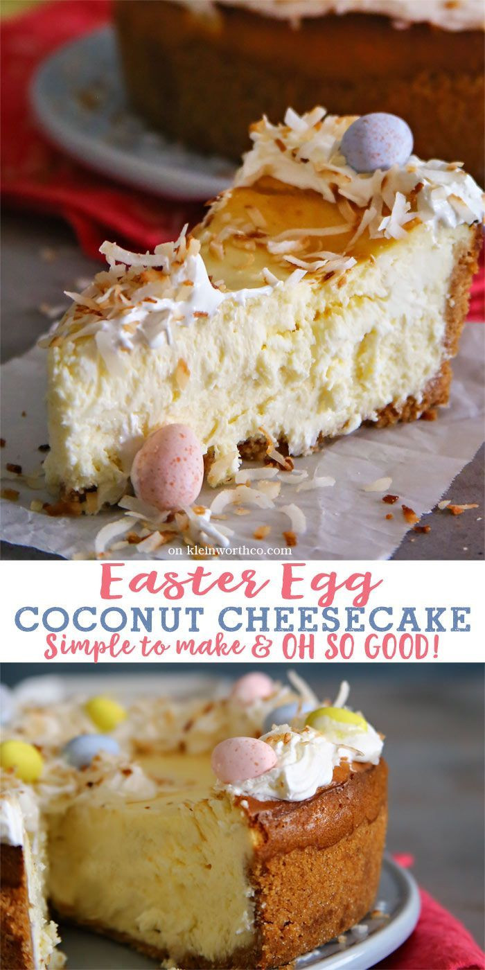 Delicious Easy Desserts
 Easter Egg Coconut Cheesecake is a simple & delicious