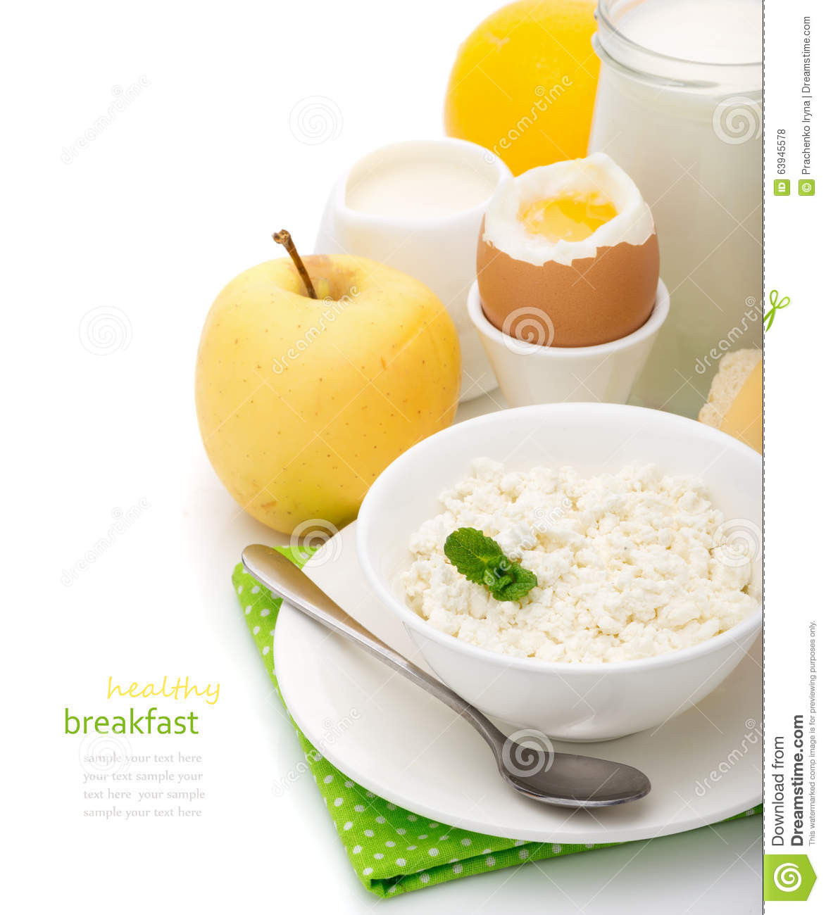 Delicious Healthy Breakfast
 Healthy Delicious Breakfast Dairy Products Stock