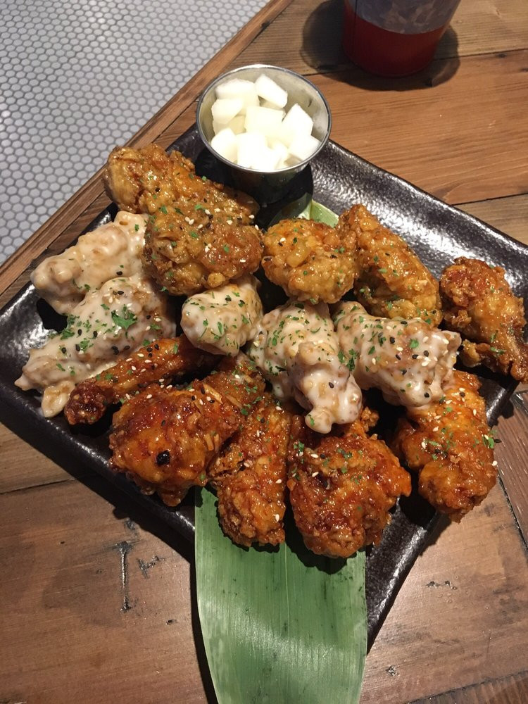 Den Den Korean Fried Chicken
 Everything was plated very well Like look at that banana