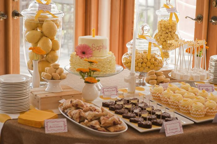 Dessert Bar Ideas
 Kara s Party Ideas Sunshine Birthday Party via Kara s