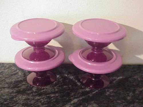 Dessert Cups With Lid
 8 Pc Rare Lavender Tupperware Fruit dessert Cups With Snap