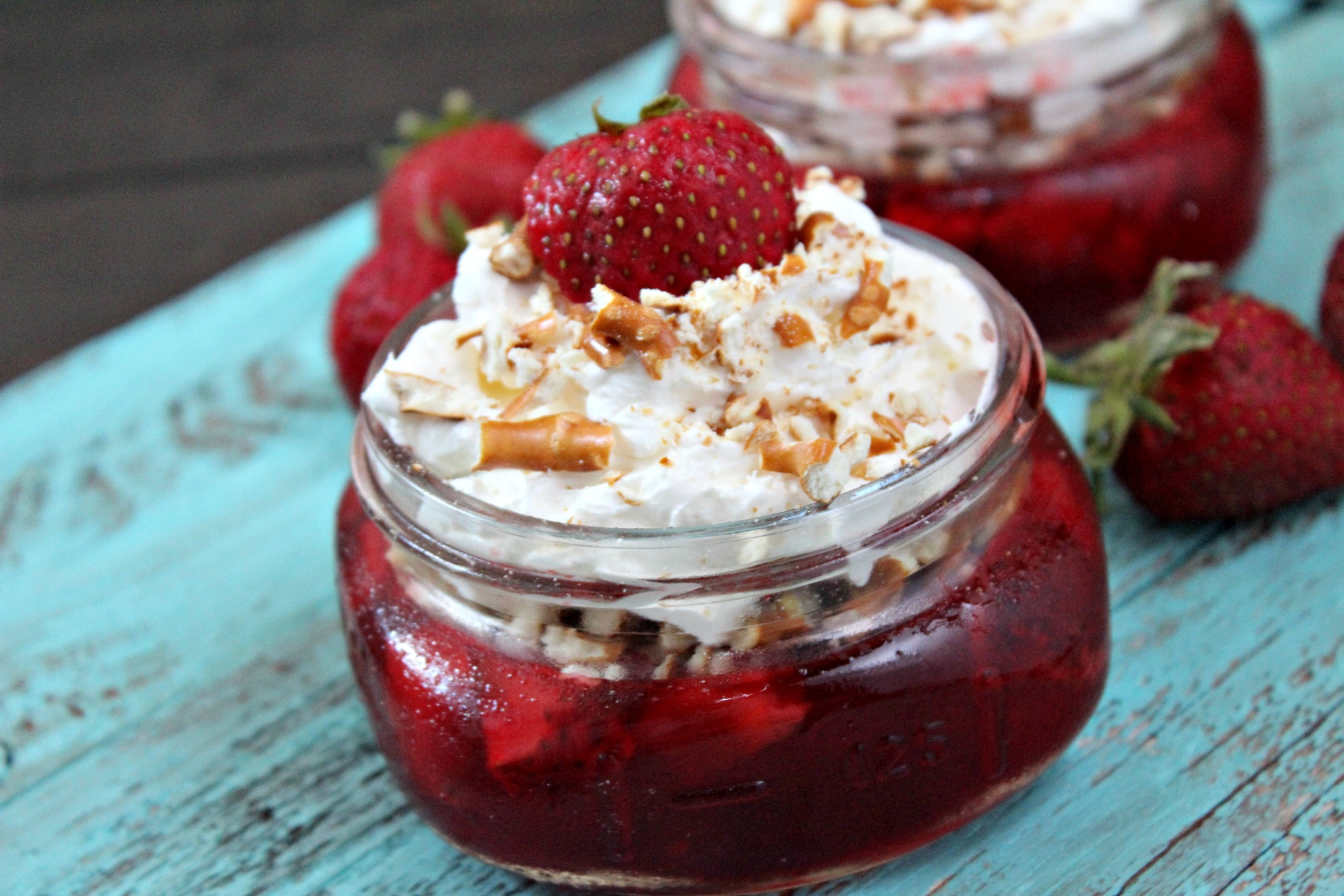 Dessert For Two
 Strawberry Pretzel Dessert for Two addicted to recipes