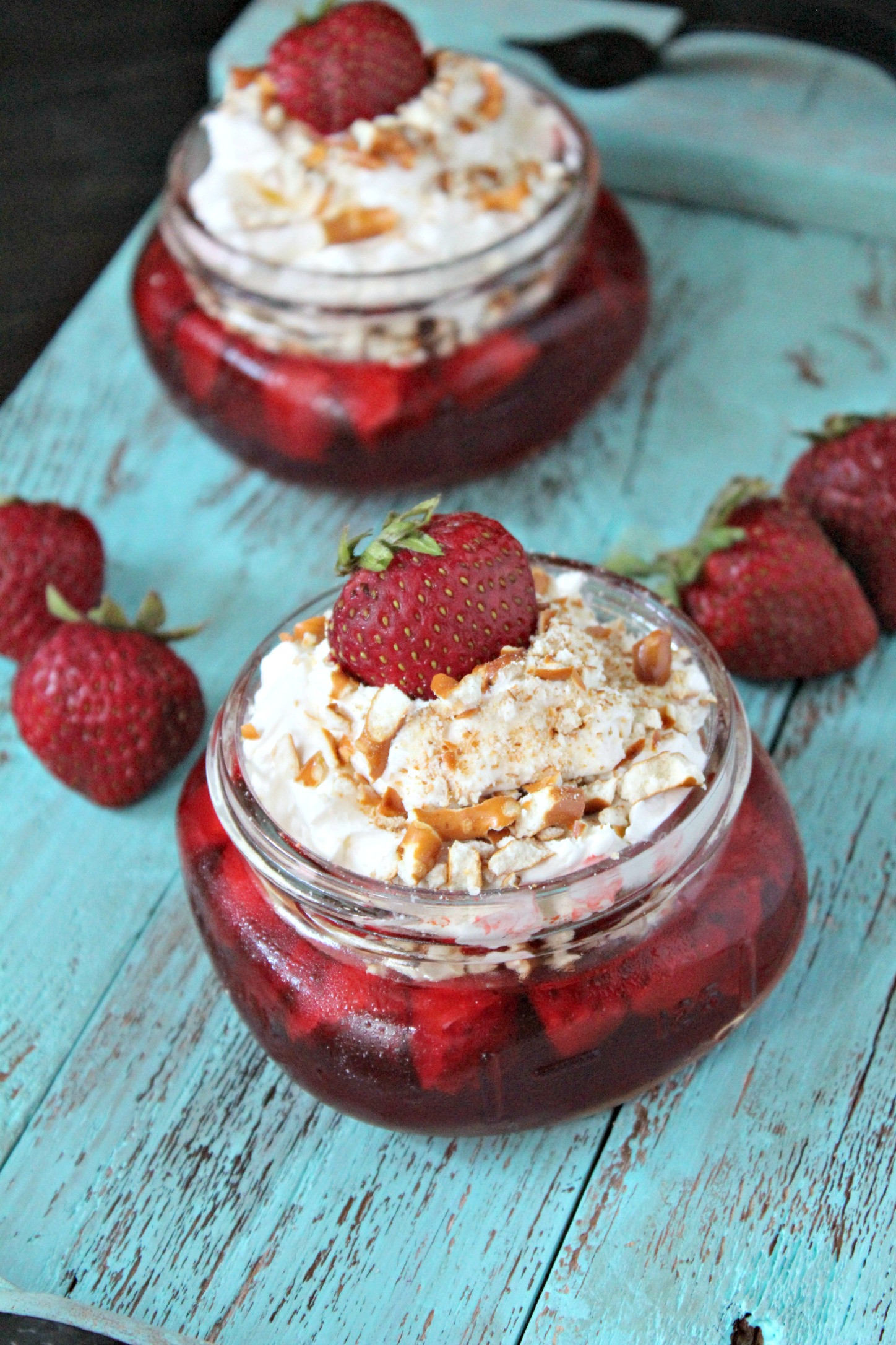 Dessert For Two
 Strawberry Pretzel Dessert for Two addicted to recipes