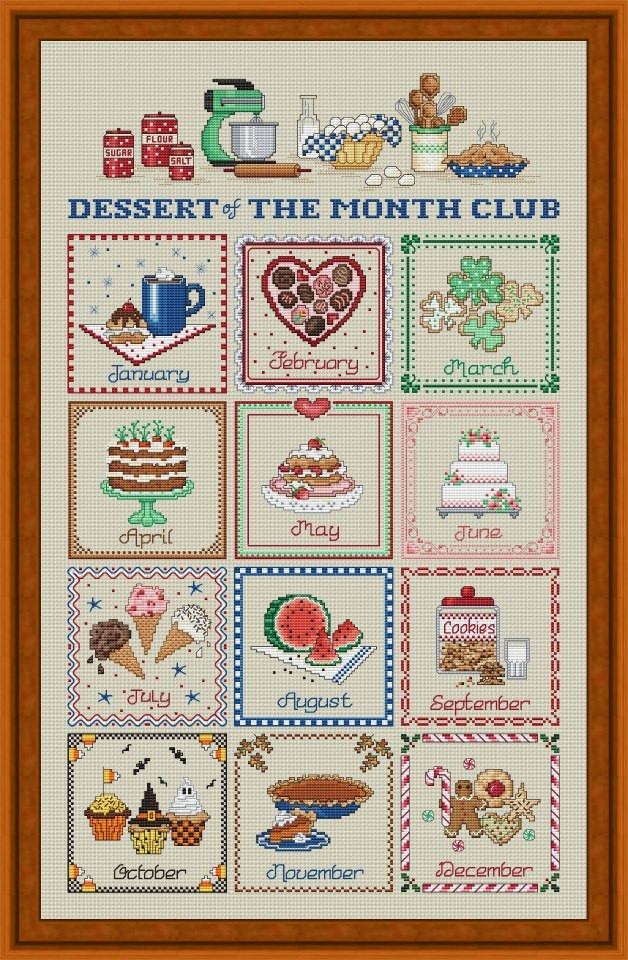 Dessert Of The Month Club
 Dessert of the Month Club Rel 1 Top Border cross stitch