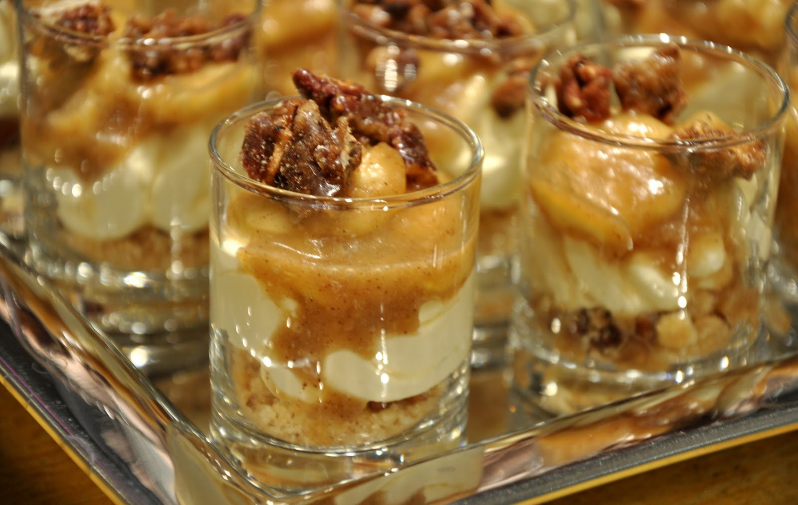 Dessert Shooter Cups
 Cooking and Entertaining with Leah Bananas Foster Cups