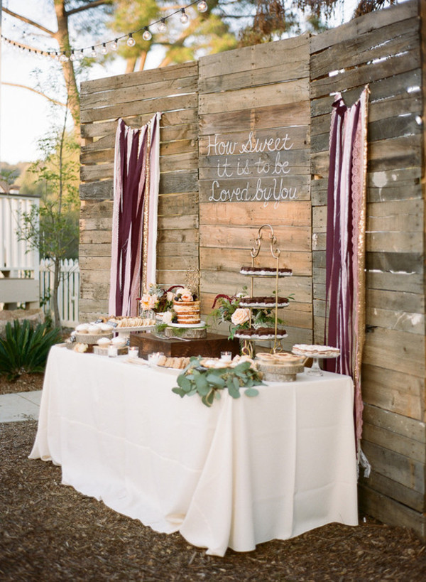 Dessert Table Backdrop
 How To Create A Rustic Wedding Dessert Table