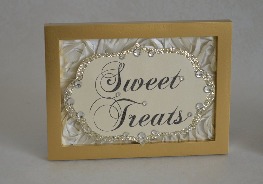 Dessert Table Sign
 Gold dessert table sign table sign custom sign by