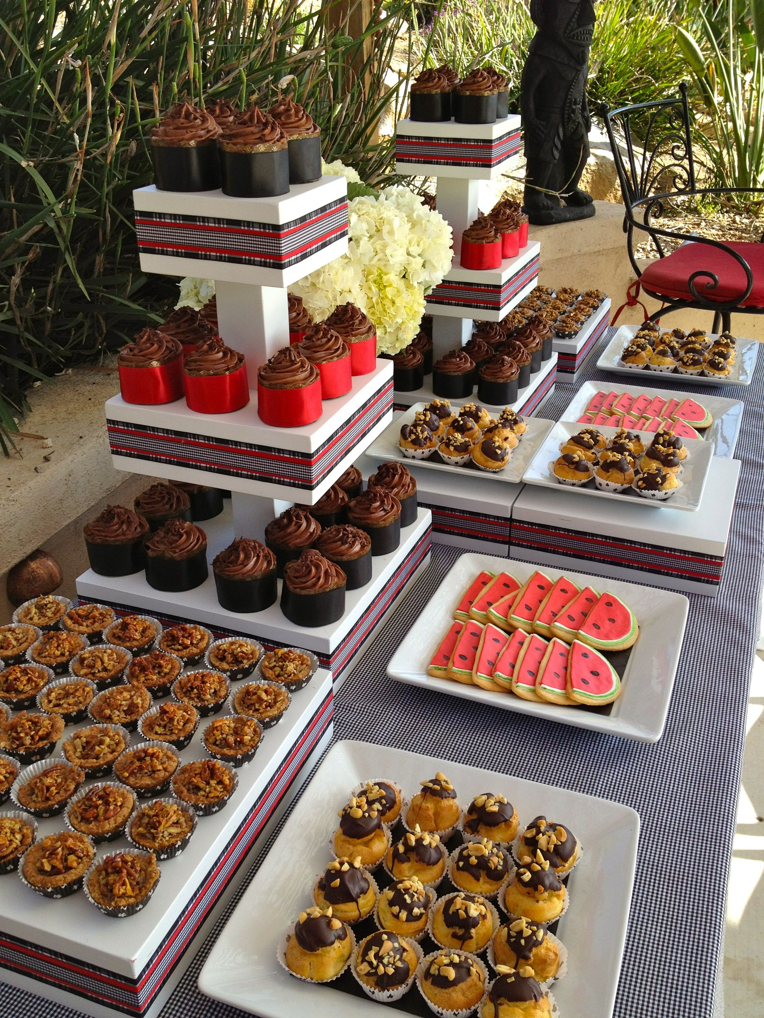 Dessert Wedding Reception
 Dessert table at backyard wedding reception