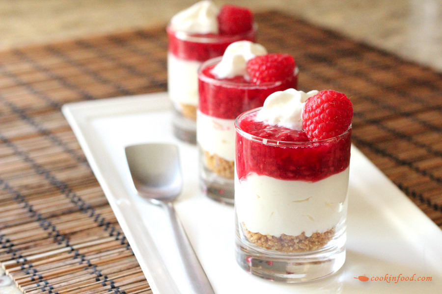 Desserts In A Cup
 Mini Raspberry Cheesecake Dessert Cups