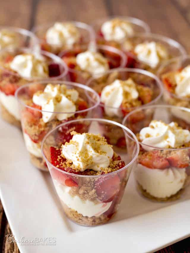 Desserts In A Cup
 Strawberry Cheesecake in a Jar Barbara Bakes™