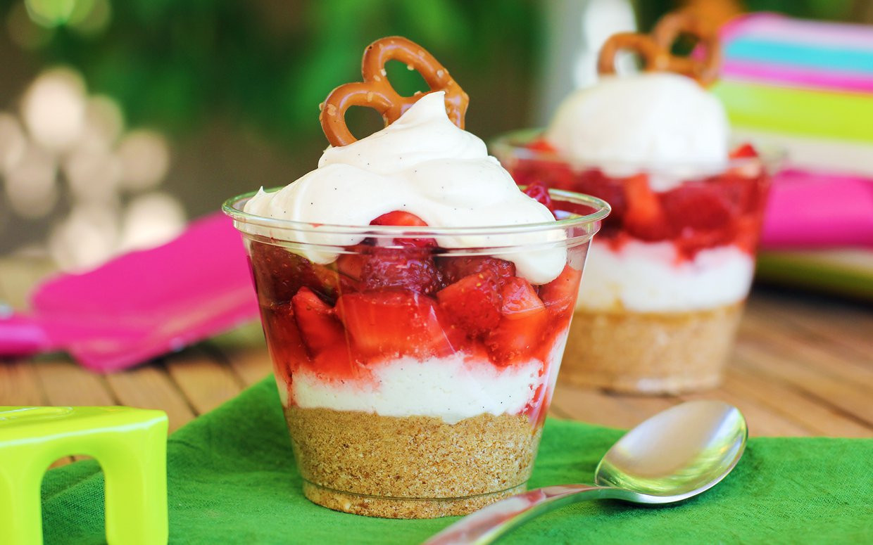 Desserts In A Cup
 Summertime Delights 20 Minute Strawberry Pretzel Dessert Cups