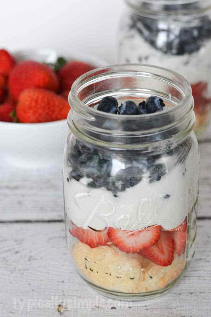 Desserts In A Jar
 Patriotic Dessert in a Jar Typically Simple