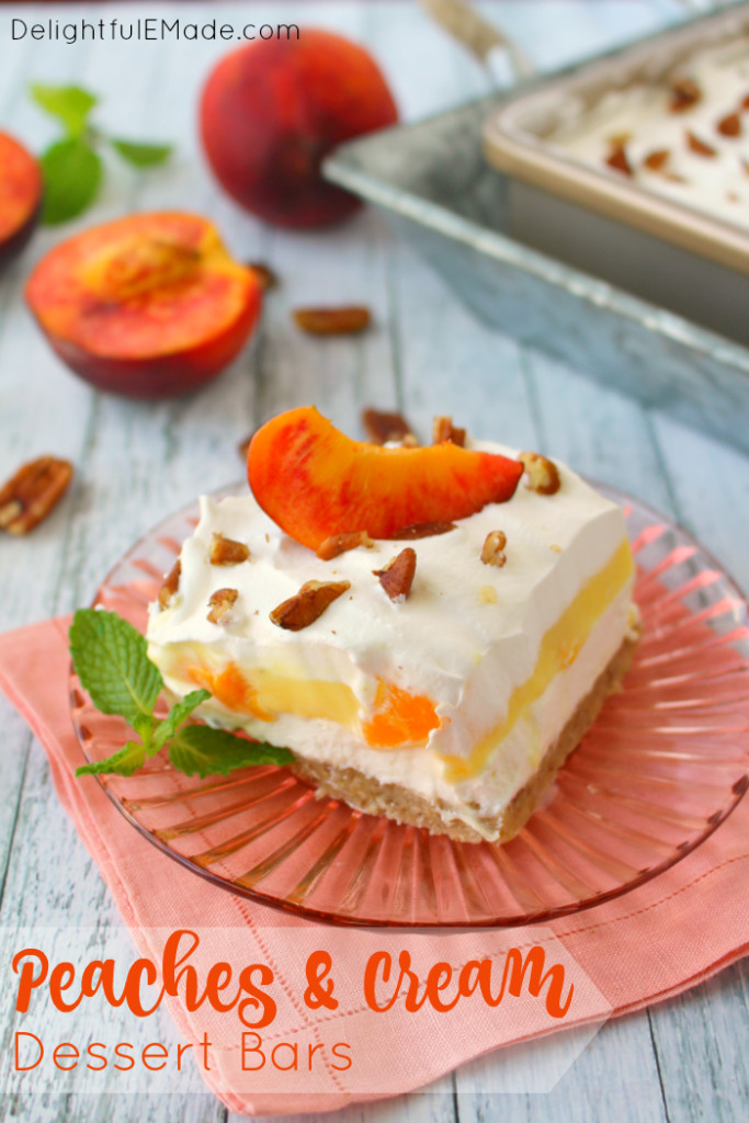 Desserts Made With Cream Cheese
 Peaches & Cream Dessert Bars Delightful E Made