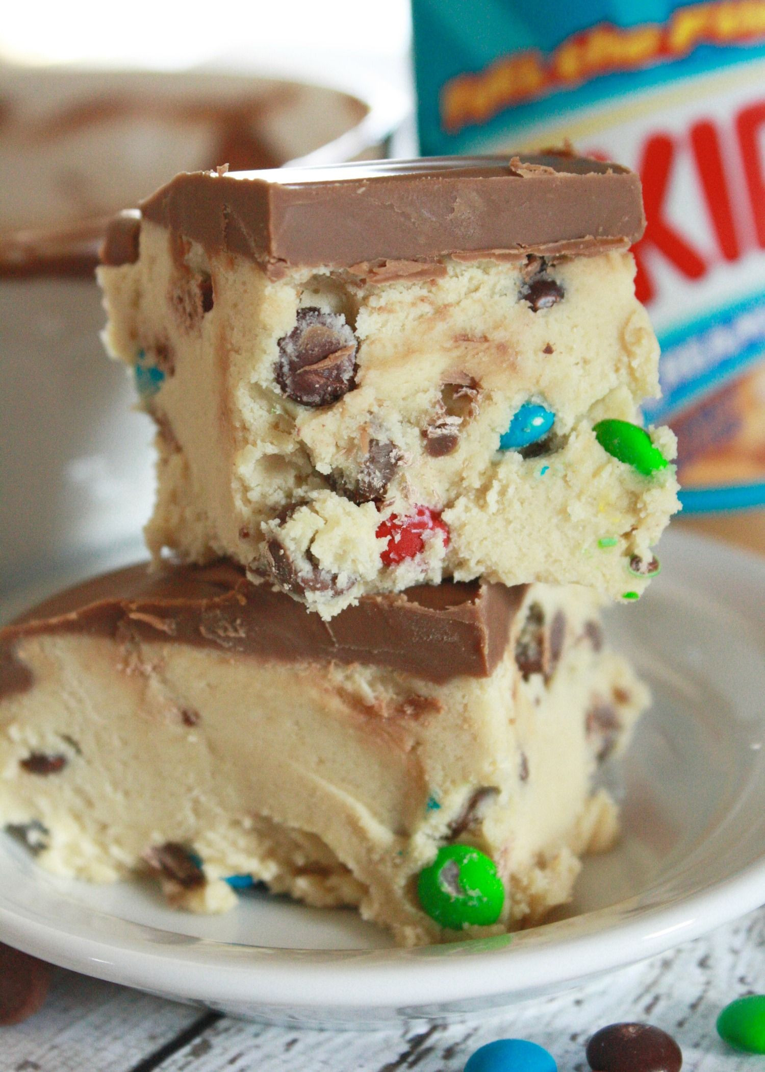 Desserts That Start With M
 Chocolate Chip and m&m Cookie Dough Bars Dessert