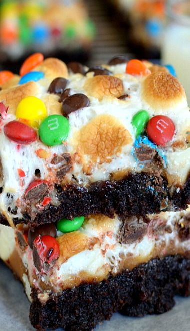 Desserts That Start With M
 Caramel Marshmallow M&M Brownies Recipe