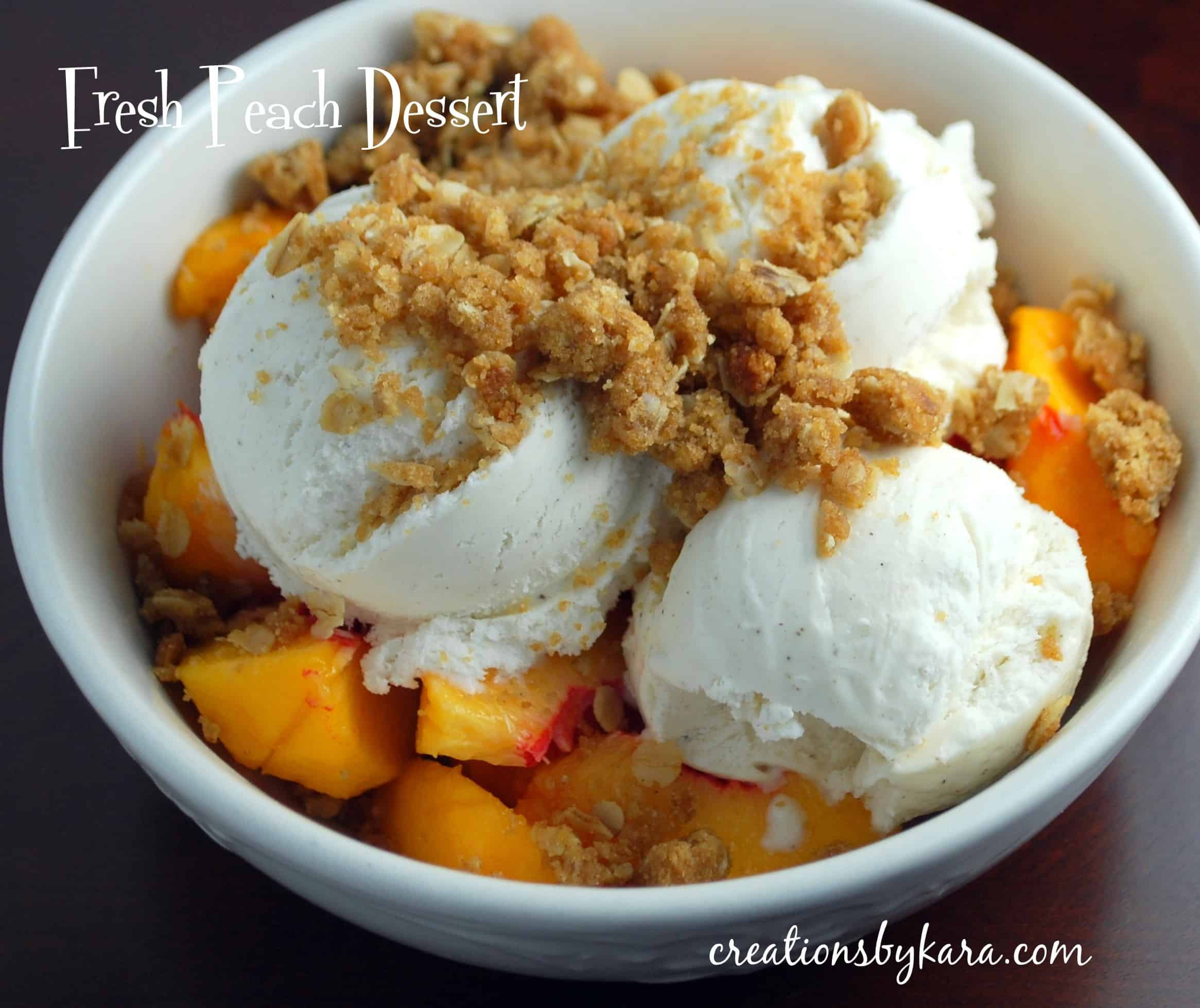 Desserts With Peaches
 Fresh peach dessert