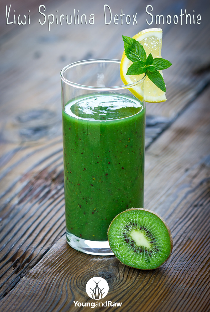 Detox Smoothie Recipes
 Kiwi Spirulina Detox Smoothie Young and Raw