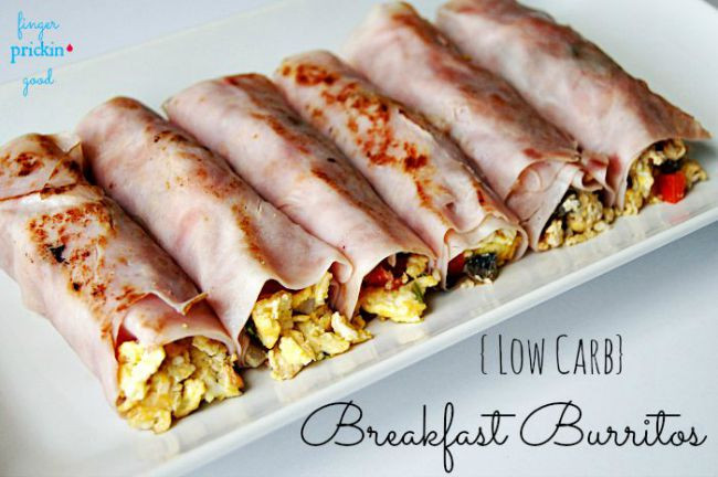 Diabetic Breakfast Recipes Low Carb
 Low Carb Breakfast Burritos Finger Prickin Good
