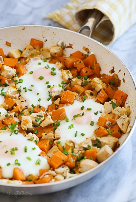 Diced Breakfast Potatoes
 Skillet Sweet Potato Chicken Hash with Eggs