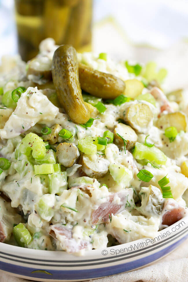 Dill Pickle Potato Salad
 Easy BBQ Side Dish Recipes