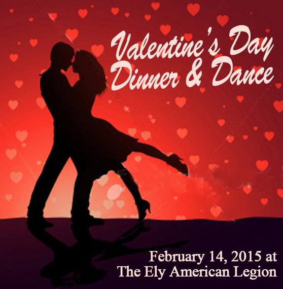 Dinner And Dancing
 Valentines Day Dinner and Dance at the Ely Legion