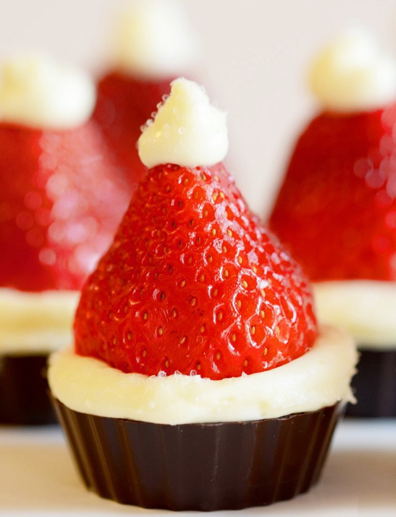 Dinner And Dessert
 Santa Hat Mini Cheesecake Recipe – Christmas Party Dinner